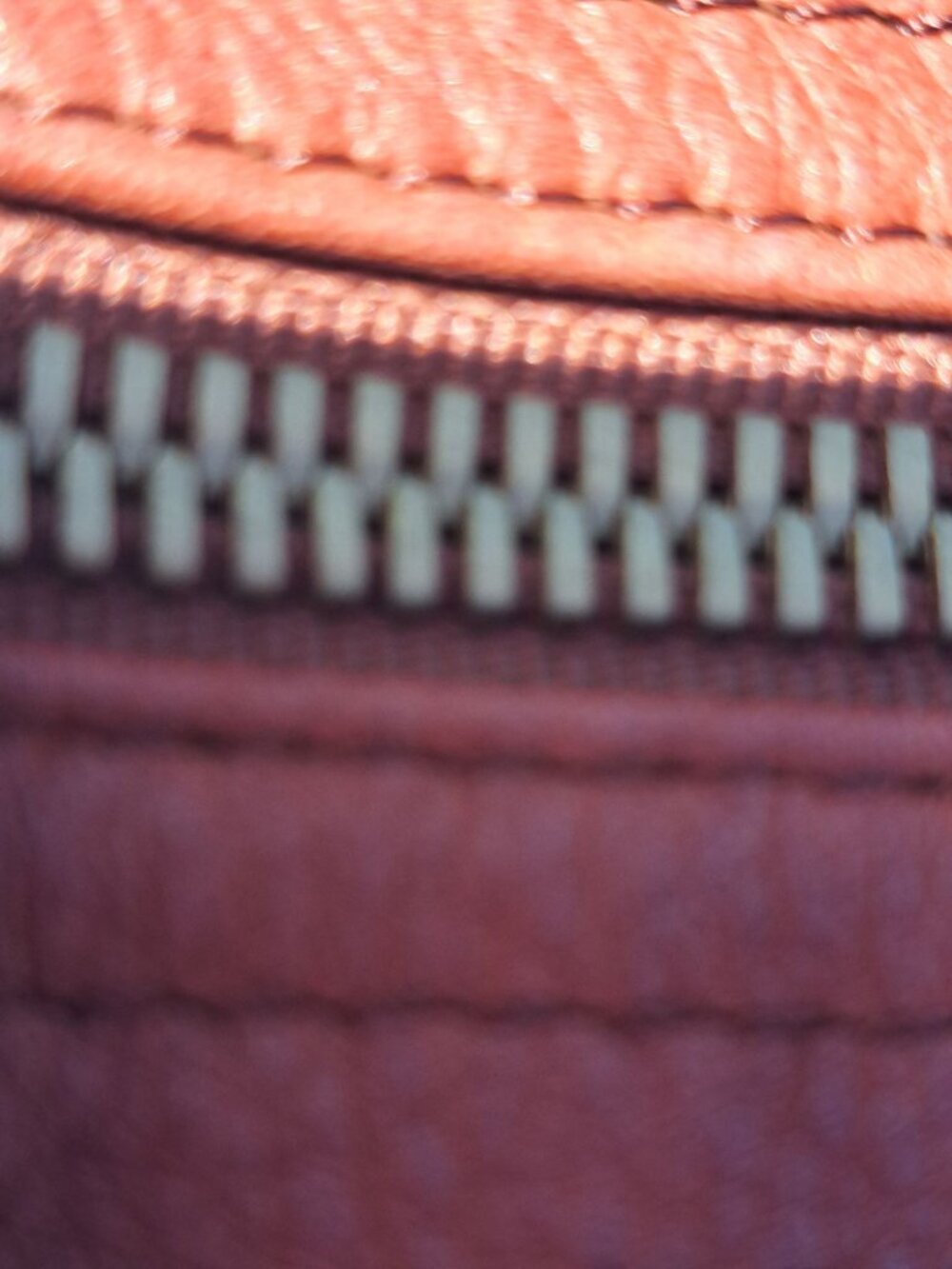 Margot New York Cognac Leather Crossbody Bag  Adjustable Strap Zip Pocket Pebble - Picture 4 of 13
